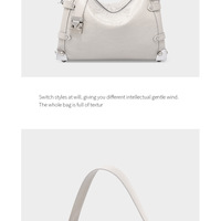 Women Genuine Leather Shoulder Purses and Handbags Ladies Roomy Tote Bags White - Thumbnail 1