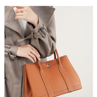 Women Genuine Leather Tote Bag Handbags Brown - Thumbnail 1