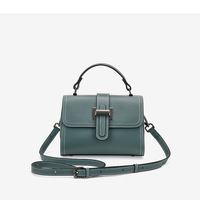 Genuine Leather Women Top-handle Handbags Blue - Thumbnail 1