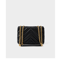 Women Genuine Leather Chain Square Bag Black - Thumbnail 3