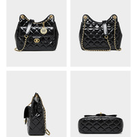 Women Genuine Leather Shoulder Handbag Crossbody Bag Black - Thumbnail 1