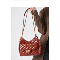 Women Genuine Leather Shoulder Handbag Crossbody Bag Brown - Thumbnail 2