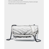 Genuine Leather Women Designer Large Purse Work Handbags Womens Crossbody Purses Woman Shoulder Bags Silver - Thumbnail 1