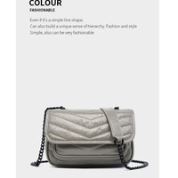 Genuine Leather Women Designer Large Purse Work Handbags Womens Crossbody Purses Woman Shoulder Bags Grey - Thumbnail 1