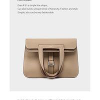 Womens Genuine Leather Casual Handbags Grey - Thumbnail 1