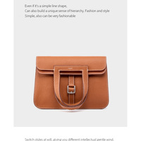 Womens Genuine Leather Casual Handbags Brown - Thumbnail 1