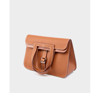 Womens Genuine Leather Casual Handbags Brown - Thumbnail 2