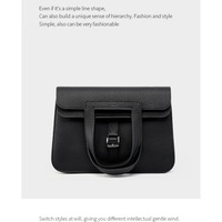 Womens Genuine Leather Casual Handbags Black - Thumbnail 1