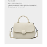 Women Genuine Leather Shoulder Bags Classic Crossbody Purses White - Thumbnail 1