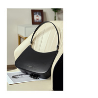 Women Genuine Leather Hobo Bags Tote Handbag Black - Thumbnail 2