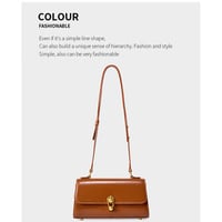 Women Fashion Genuine Leather Handbags Tote Bag Shoulder Bag Brown - Thumbnail 1