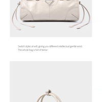 Genuine Leather Women Tote Handbags White - Thumbnail 1