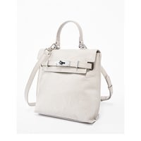 Genuine Leather Women Backpack Travel Bag White - Thumbnail 1