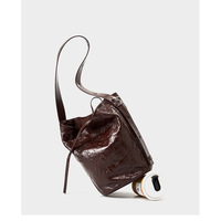 Women Genuine Leather Tote Handbags Hobo Bags Brown - Thumbnail 2