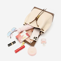 Genuine Leather Women Backpack Brown - Thumbnail 3