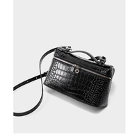 Women Small Crossbody Cell Phone Purse Genuine Leather Phone Purse Mini Messenger Shoulder Handbag Black - Thumbnail 3