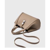 Women's Crossbody Bags Lady Cow Leather Shoulder Handbag Grey - Thumbnail 2