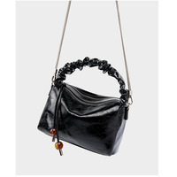 Ladies Genuine Leather Handbags Tote Shoulder Bag Black - Thumbnail 4