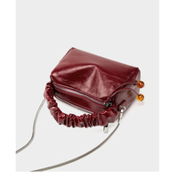 Ladies Genuine Leather Handbags Tote Shoulder Bag Red - Thumbnail 3