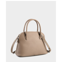 Genuine Leather Shell Bag Large Capacity Handbag Togo Cowhide Bag Grey - Thumbnail 2