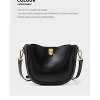 Women Togo Cowhide Handbags Tote Shoulder Bag Black - Thumbnail 1