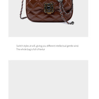 Women Genuine Leather Small Classy Crossbody Purse Top Handle Handbags Brown - Thumbnail 1