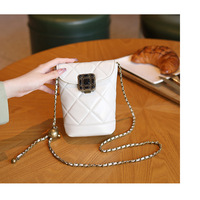 Genuine Leather Cute Tote Handbags Crossbody Bag with Long Strap White - Thumbnail 1