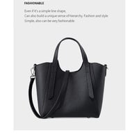 Women Genuine Leather Shoulder Bags Purses and Handbags Black - Thumbnail 1