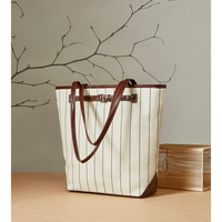 Genuine Leather Tote Bag for Women Brown - Thumbnail 2