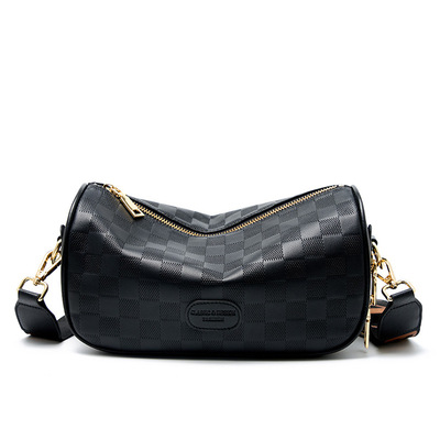 Genuine leather crossbody bag women shoulder bag black - Thumbnail 4