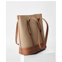 Genuine Leather Women Tote Bag and Shoulder Bag Brown - Thumbnail 1