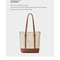 Genuine Leather Women Tote Bag and Shoulder Bag White - Thumbnail 1