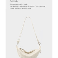 Genuine Leather Women Shoulder Crossbody Bag White - Thumbnail 1