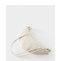 Genuine Leather Women Shoulder Crossbody Bag White - Thumbnail 2