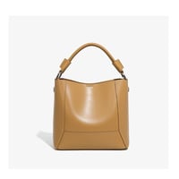 Genuine Leather Tote Bag Ladies Travel Purses and Handbags Bronze - Thumbnail 3