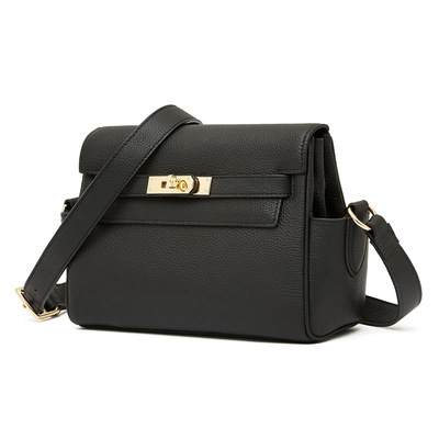 Women's genuine leather crossbody bag handbags purses black - Thumbnail 2