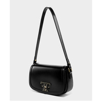 Genuine Leather Saddle Bag Women Crossbody Bags Black - Thumbnail 2