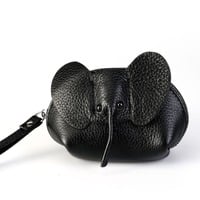 Genuine Leather Elephant Coin Purse, Female key Bag, Card Bag - Thumbnail 2