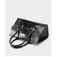 Genuine Leather Women Tote Bag Shoulder Bag Black - Thumbnail 3