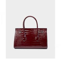 Genuine Leather Women Tote Bag Shoulder Bag Red - Thumbnail 4