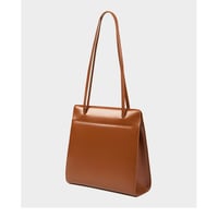 Genuine Leather Bucket Bag Retro Bridal Wedding Bag Brown - Thumbnail 1