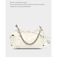 Soft Leather Hobo Handbags for Women Genuine Top Handle Bags Vintage Shoulder Purses White - Thumbnail 1