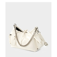 Soft Leather Hobo Handbags for Women Genuine Top Handle Bags Vintage Shoulder Purses White - Thumbnail 2