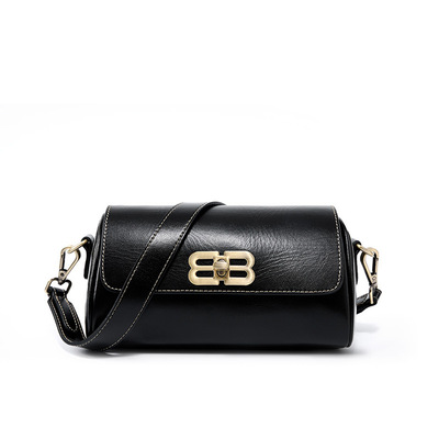 Genuine leather women handbag black - Thumbnail 1