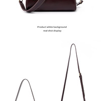 Genuine Leather Women Handbag Brown - Thumbnail 2