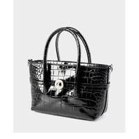 Women Genuine Leather Satchel Bags Top Handle Crossbody Purses and Handbags Black - Thumbnail 2