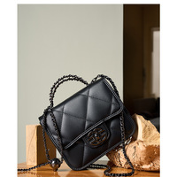 Women Genuine Leather Cute Tote Handbags Crossbody Bag with Long Strap Black - Thumbnail 1