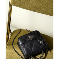 Women Genuine Leather Cute Tote Handbags Crossbody Bag with Long Strap Black - Thumbnail 2