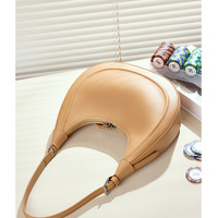 New Women's Genuine Leather Casual Shoulder Crossbody Bag Brown - Thumbnail 2