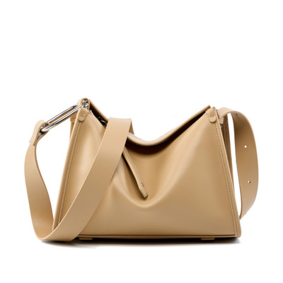 Genuine soft leather shoulder tote crossbody purses bucket bags brown - Thumbnail 1